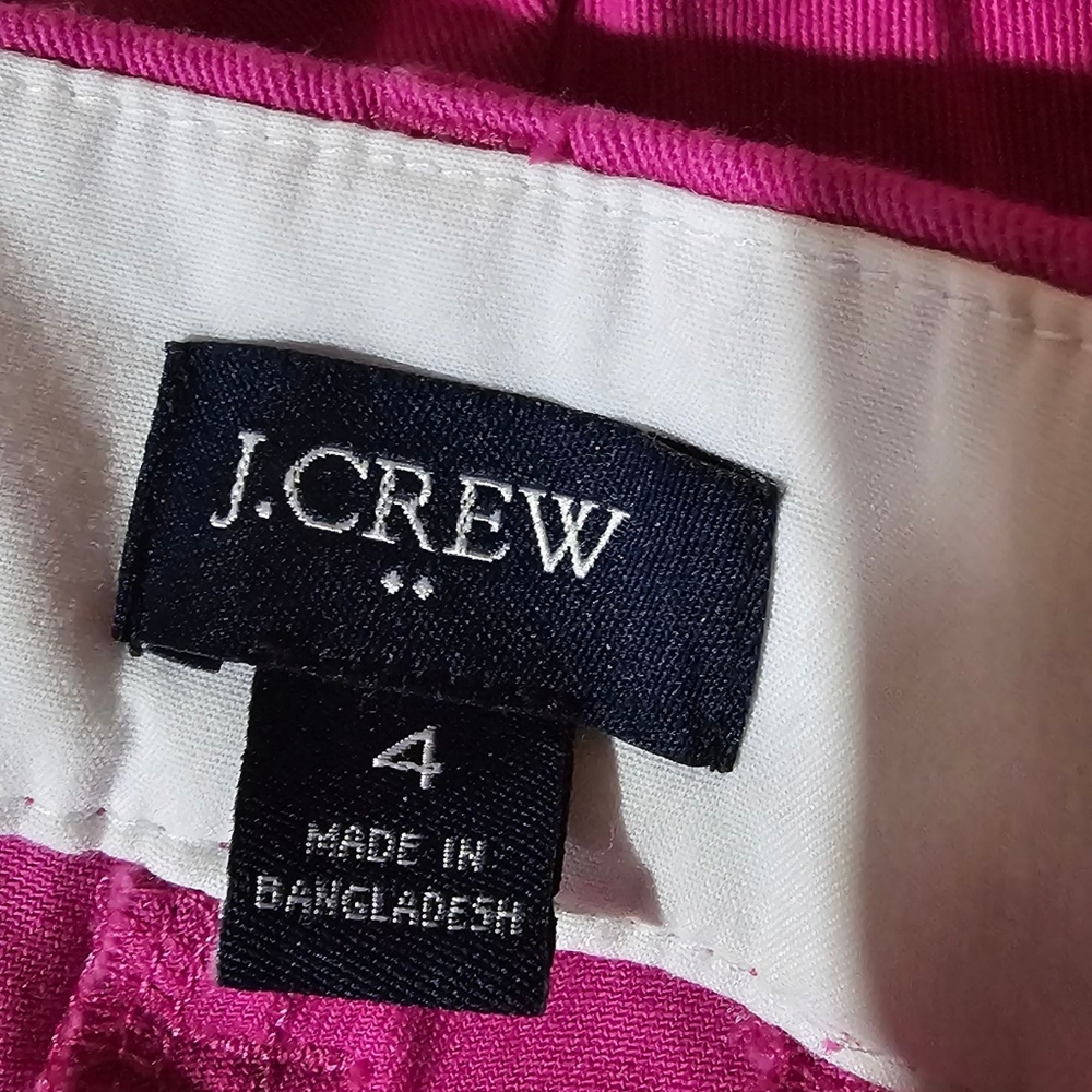 J. Crew Bright Pink Women's Bermudas Size 4 - Picture 3 of 4